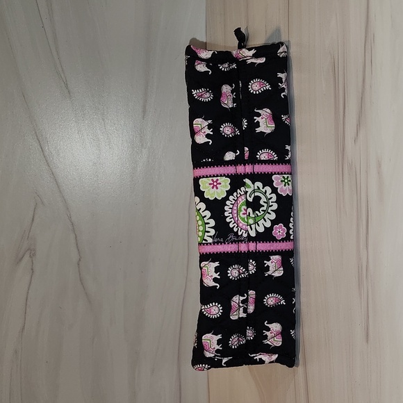 Vera Bradley Pink Elephant Medium Bow Cosmetic Bag - Picture 2 of 9